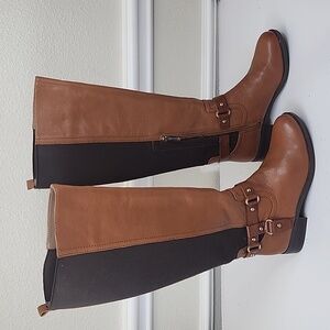 Jessica Simpsons Reade Equestrain Women Brown  Leather Riding Boots Size 6M